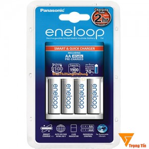 Bộ sạc pin Eneloop 4 khe tặng kèm 4 pin NC - MQN06