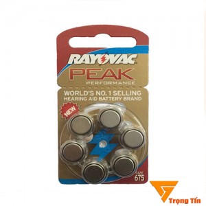 Pin máy trợ thính 675 Rayovac PR44 (vỉ 6 viên)