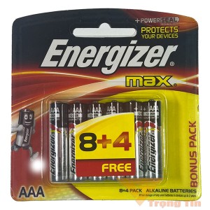 Pin AAA Energizer Alkaline vỉ 12 viên
